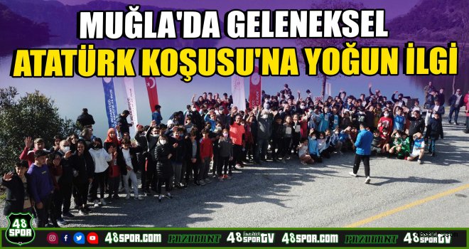 Muğla'da geleneksel Atatürk Koşusu'na yoğun ilgi