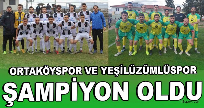 Ortaköyspor ve Yeşilüzümlüspor şampiyon oldu