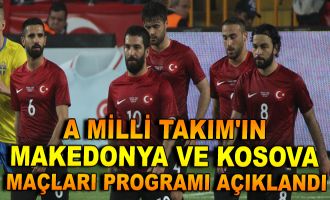  A Milli Takım'ın Makedonya ve Kosova Maçları Programı Açıklandı