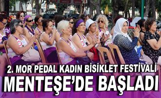 2. Mor Pedal Kadın Bisiklet Festivali  Menteşe'de başladı