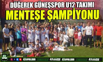 Düğerek Güneşspor U12 takımı Menteşe Şampiyonu