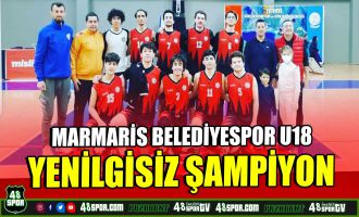 Marmaris Belediyespor U18 yenilgisiz şampiyon