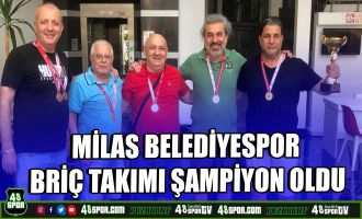 Milas Belediyespor briç takımı şampiyon oldu