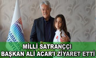 Milli Satranççı Başkan Ali Acar'ı Ziyaret Etti