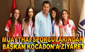 Muaythai sporcularından Başkan Kocadon'a ziyaret