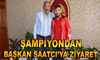 Şampiyondan, Başkan Saatcı'ya Ziyaret